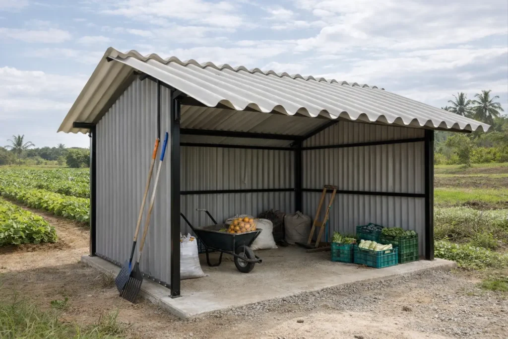 Penggunaan Atap Gelombang untuk Gudang Kebun