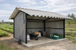 Penggunaan Atap Gelombang untuk Gudang Kebun