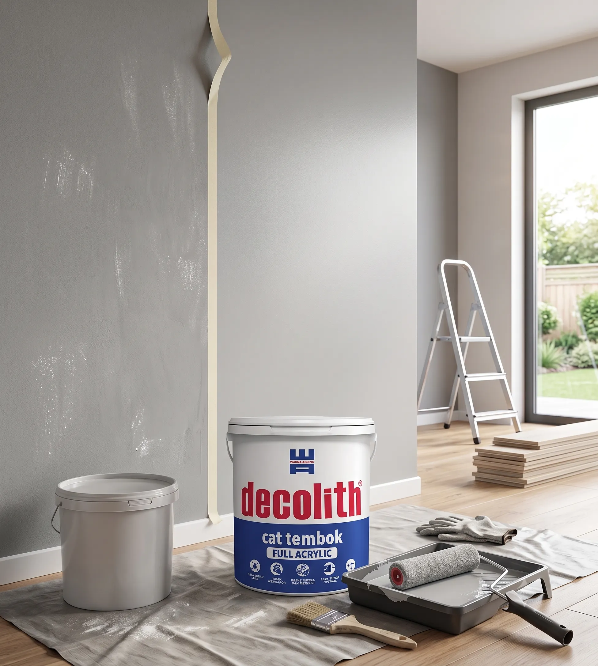 perbedaan cat acrylic tembok